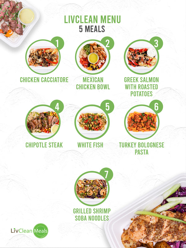 MIX & MATCH 5 WEEKLY LIVCLEAN MEALS PLAN